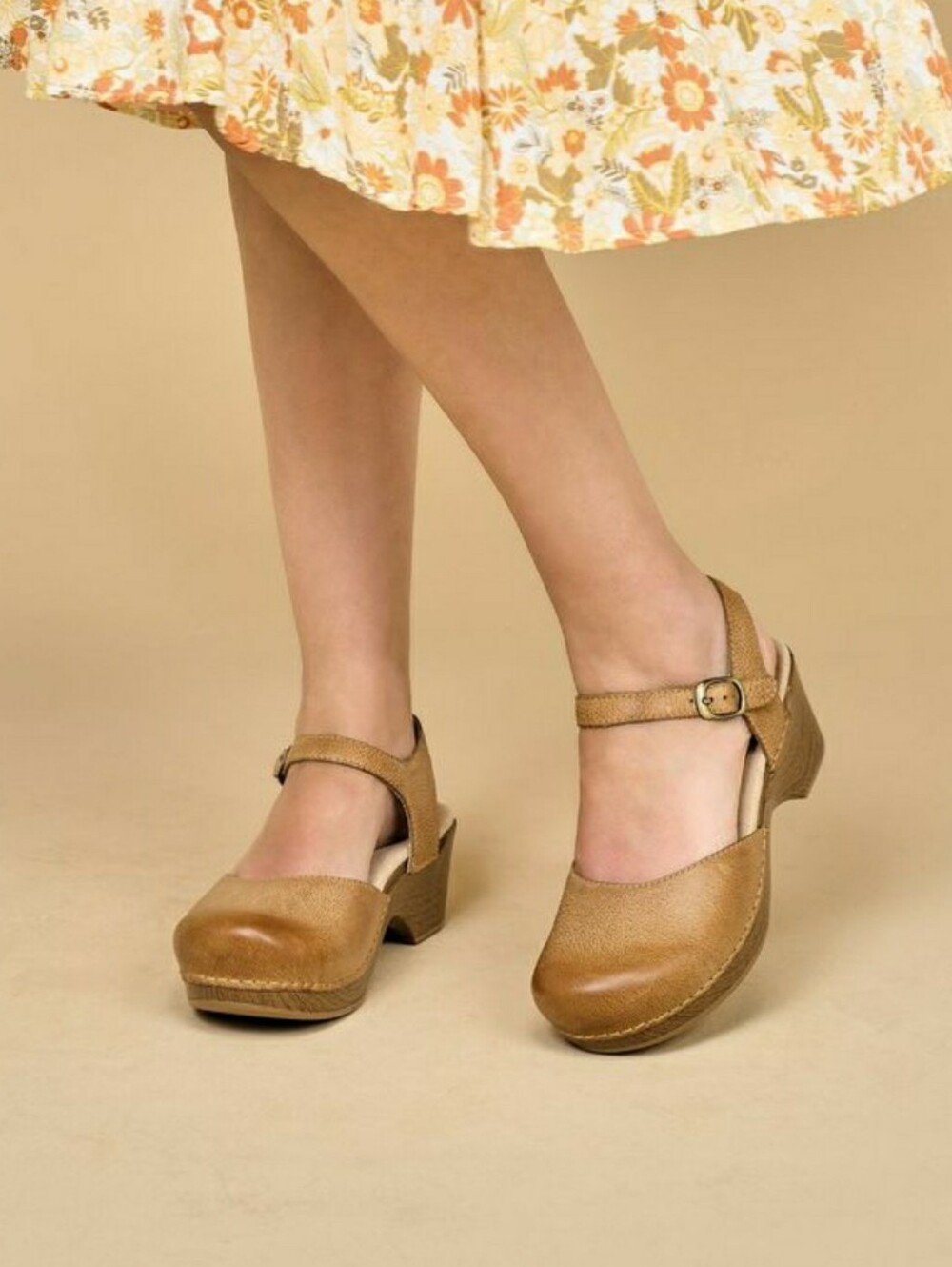 Sam Dansko Honey Clog Sandal Slingback Mary Jane Burnished Cottage Boho Prairie♡ - Picture 2 of 5